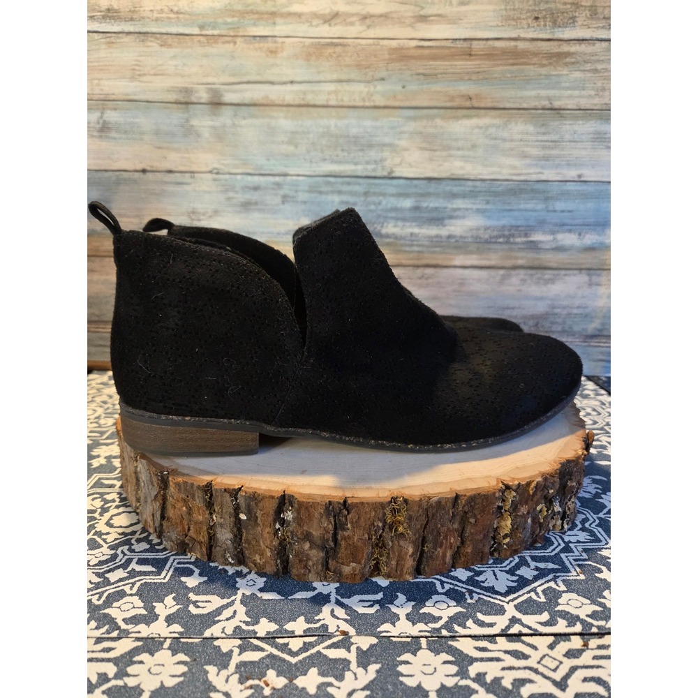 Dr Scholls Black Perforated‎ Suede Ankle Booties Women's Size 10